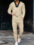 2-teiliger herren trainingsanzug im smart casual look – modernes zip-kragen oberteil und hosenensemble