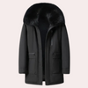 Männer parka jacke mit kunstfell-kragen – modische winter-aussenbekleidung für kaltes wetter