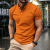 Männers polo-shirt mit halber kragen - vielseitige freizeitmode aus leichtem stoff