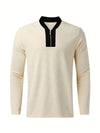 2-teiliger herren trainingsanzug im smart casual look – modernes zip-kragen oberteil und hosenensemble