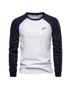 Männliches langärmliges t-shirt für lässigen stil – trendiges raglan-shirt, weicher stoff