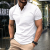 Männers polo-shirt mit halber kragen - vielseitige freizeitmode aus leichtem stoff