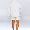 Männers 2-teiliger wohlfühl-look - lockerer sweatshirt und shorts