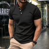 Männers polo-shirt mit halber kragen - vielseitige freizeitmode aus leichtem stoff