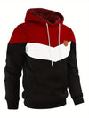 Männer farbblock hoodie - lässiger pullover mit kontrastpaneelen für jede gelegenheit