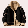Männer winterjacke luxus schafslederjacke mit kunstfell-futter – stilvolle winteroberbekleidung