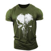 Männer t-shirt mit totenkopf-design - trendiges shirt für lässige anlässe
