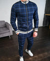 2-teiliger männer trainingsanzug - moderner reissverschluss-jacke und hose für lässigen look - lässige sportbekleidung