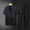 Männers 2-teiliges lounge-outfit - kurzarmhemd und hose