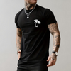 Männer t-shirt mit palmen-motiv – vielseitige sommermode für die freizeit