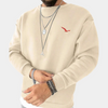 Männersweater lässiger crewneck pullover in schwarz – leicht für den alltag