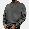 Männersweater lässiger crewneck pullover in schwarz – leicht für den alltag