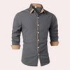 Männerschnittiger button-up shirt - vielseitige und stilvolle bekleidung