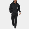 2-teilige männer jogginganzug - stylisches schwarzes freizeit-outfit für jeden tag