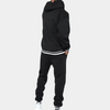 2-teilige männer jogginganzug - stylisches schwarzes freizeit-outfit für jeden tag