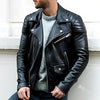 Biker-jacke - zeitloses leder-oberteil für männer