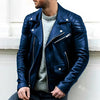 Biker-jacke - zeitloses leder-oberteil für männer