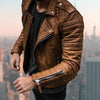 Biker-jacke - zeitloses leder-oberteil für männer