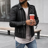 Männers leder bikerjacke - robust und langlebig