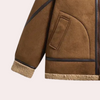 Männer winterjacke luxus schafslederjacke mit kunstfell-futter – stilvolle winteroberbekleidung