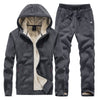 2-teiliges herren fleece jogginganzug - warm gefütterter hoodie und hose für lässige outfits