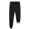 2-teiliger herren tracksuit casual wear - warmer fleece gefütterter schwarzer anzug für entspannte abende