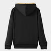 2-teiliger herren tracksuit casual wear - warmer fleece gefütterter schwarzer anzug für entspannte abende