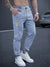 Männers taperte jogger jeans mit zugband - lässige, lockere denim-hose
