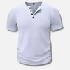 Muscle fit henley t-shirt - ripp-shirt mit kurzen ärmeln für männer