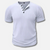Muscle fit henley t-shirt - ripp-shirt mit kurzen ärmeln für männer