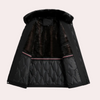 Männers gefütterte winterjacke - robuste oberbekleidung mit pelzfutter und praktischen taschen