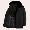 Männers gefütterte winterjacke - robuste oberbekleidung mit pelzfutter und praktischen taschen