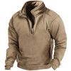 Men's warme fleece-pullover - vielseitiger halb-reißverschluss für den alltag