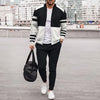 Männersport tracksuit - stylische schwarze und graue sportmode für freizeit und fitness