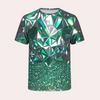 Geometrisches muster t-shirt - trendiger männer grafik tee