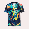 Geometrisches muster t-shirt - trendiger männer grafik tee