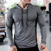 Männer atmungsaktive sport hoodie - langärmliges top für aktive freizeit