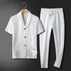 Männers 2-teiliges lounge-outfit - kurzarmhemd und hose