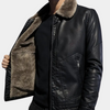 Männers lederjacke mit pelzkragen - moderner reissverschluss-style für freizeit und abendanlässe