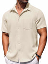 Männershirt mit kurzen ärmeln - leichtes outfit für lässige sommertage