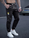 Männers taperte jogger jeans mit zugband - lässige, lockere denim-hose