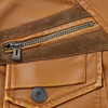 Männer braune lederjacke - moderner frontzip casual-look für vielfältige styles