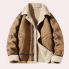 Männer winterjacke luxus schafslederjacke mit kunstfell-futter – stilvolle winteroberbekleidung