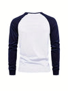 Männliches langärmliges t-shirt für lässigen stil – trendiges raglan-shirt, weicher stoff