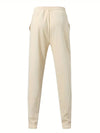 2-teiliger herren trainingsanzug im smart casual look – modernes zip-kragen oberteil und hosenensemble