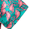 Männer kurzarmhemd mit tropischem flamingo-druck - grüne freizeitmode für sommeranlässe