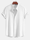 Männer texturiertes kurzarmshirt – smart casual für büro und freizeit