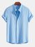 Männer texturiertes kurzarmshirt – smart casual für büro und freizeit