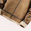 Männer winterjacke luxus schafslederjacke mit kunstfell-futter – stilvolle winteroberbekleidung