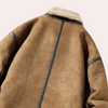 Männer winterjacke luxus schafslederjacke mit kunstfell-futter – stilvolle winteroberbekleidung